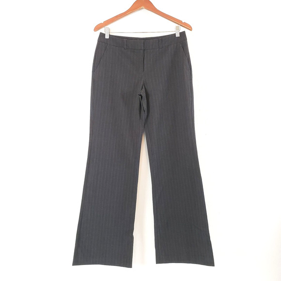 New york and company Pants - New York And Company SIZE 4 Gray Blue Stretch Dress Pants Womens Striped NY&Co